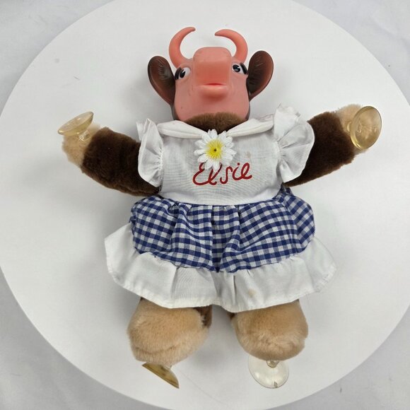 Elsie the Cow Stuffed Animal - Vinyl Face - Suction Cups (window) 10" - Picture 1 of 4